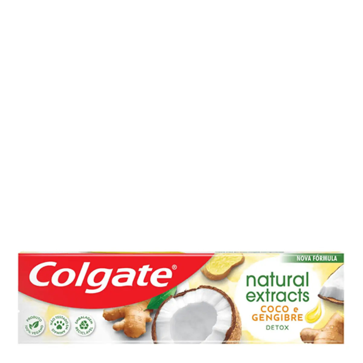 Pasta de Dente Colgate Natural Extracts Detox Coco e Gengibre 90g