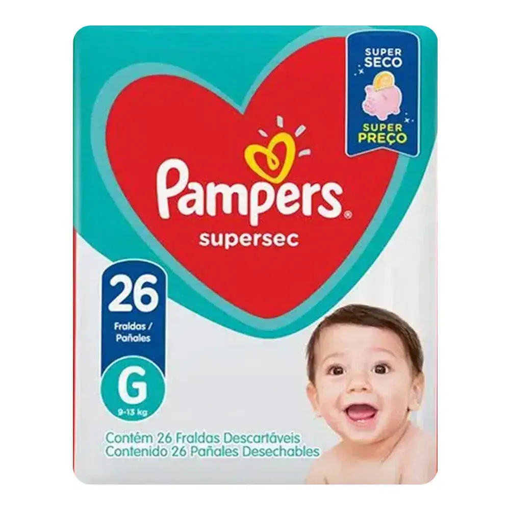 Fralda Pampers Super Sec G 26 Unidades