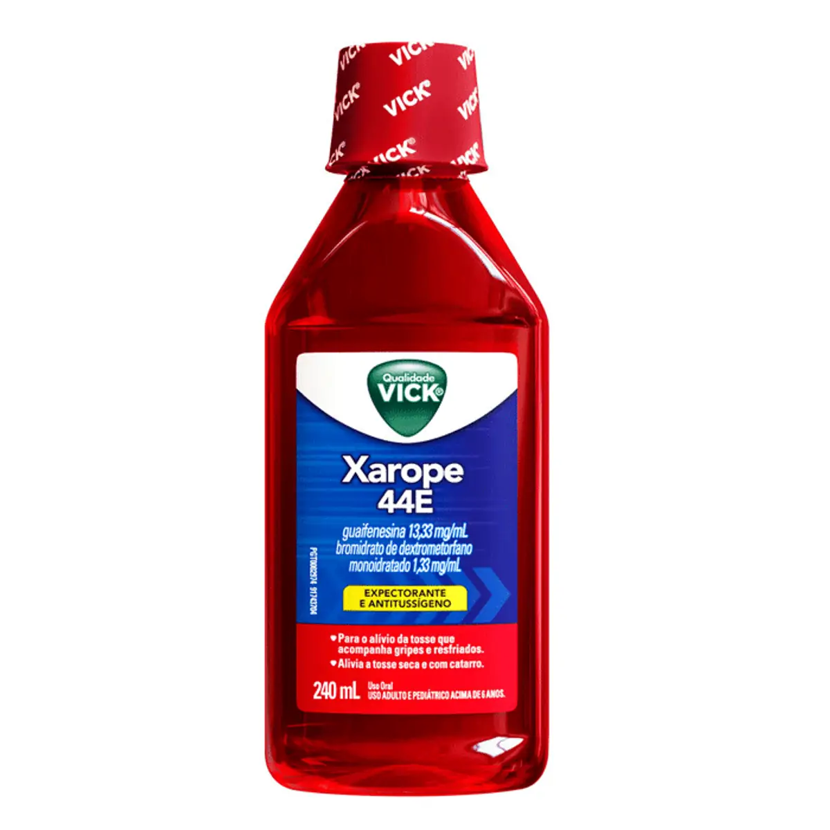 Antitussígeno e Expectorante Xarope 44E 1,33mg/mL + 13,33mg/ml 240ml