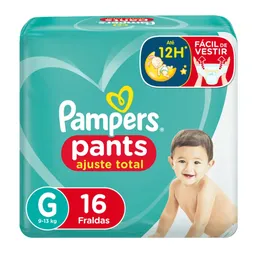 Fralda Pampers Pants Ajuste Total Roupinha G 16 unidades
