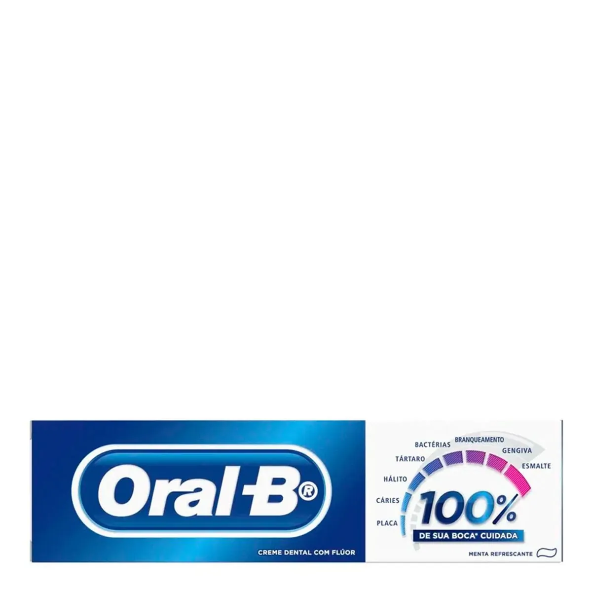 Pasta de Dente Oral-B 100% de Sua Boca Cuidada Menta Refrescante 70g