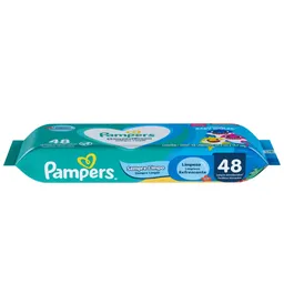 Lenço Umedecido Pampers Splashers Baby Shark 48 Unidades