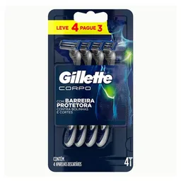 Aparelhos Descartáveis para depilação Gillette Corpo 4 unidades