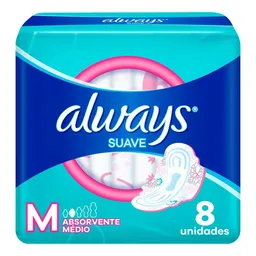Absorvente Always Tamanho M Suave 8 Unidades