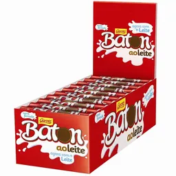 Chocolate ao Leite caixa com 30 unidades de 16g - Baton
