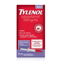 Analgésico e Antitérmico Tylenol Bebê 100mg/ml 15ml