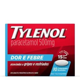 Tylenol 500mg 10 Comprimidos Revestidos