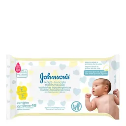 Lenços Umedecidos Johnson s Baby Recém-Nascido Sem Fragrância 48 Unidades
