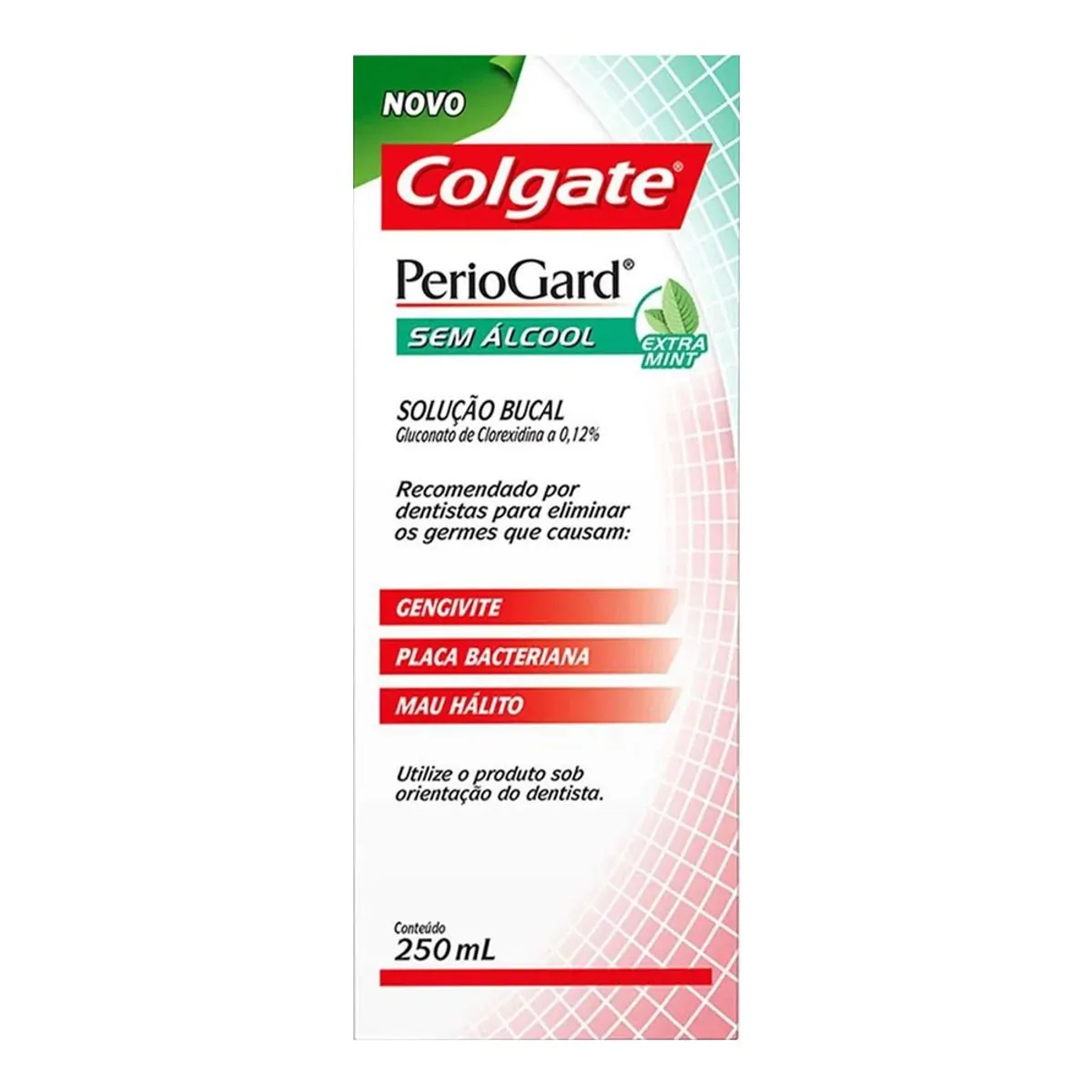 Solução Bucal Colgate PerioGard Sem Álcool Extra Mint 250ml