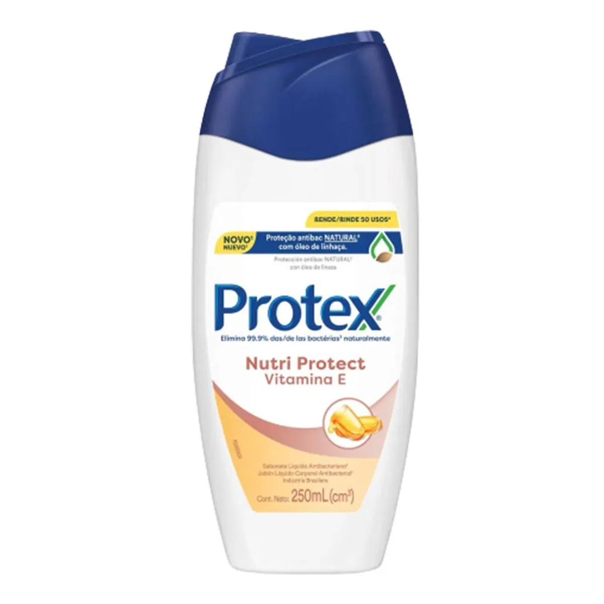 Sabonete Líquido Antibacteriano para Corpo Protex Nutri Protect Vitamina E 250ml