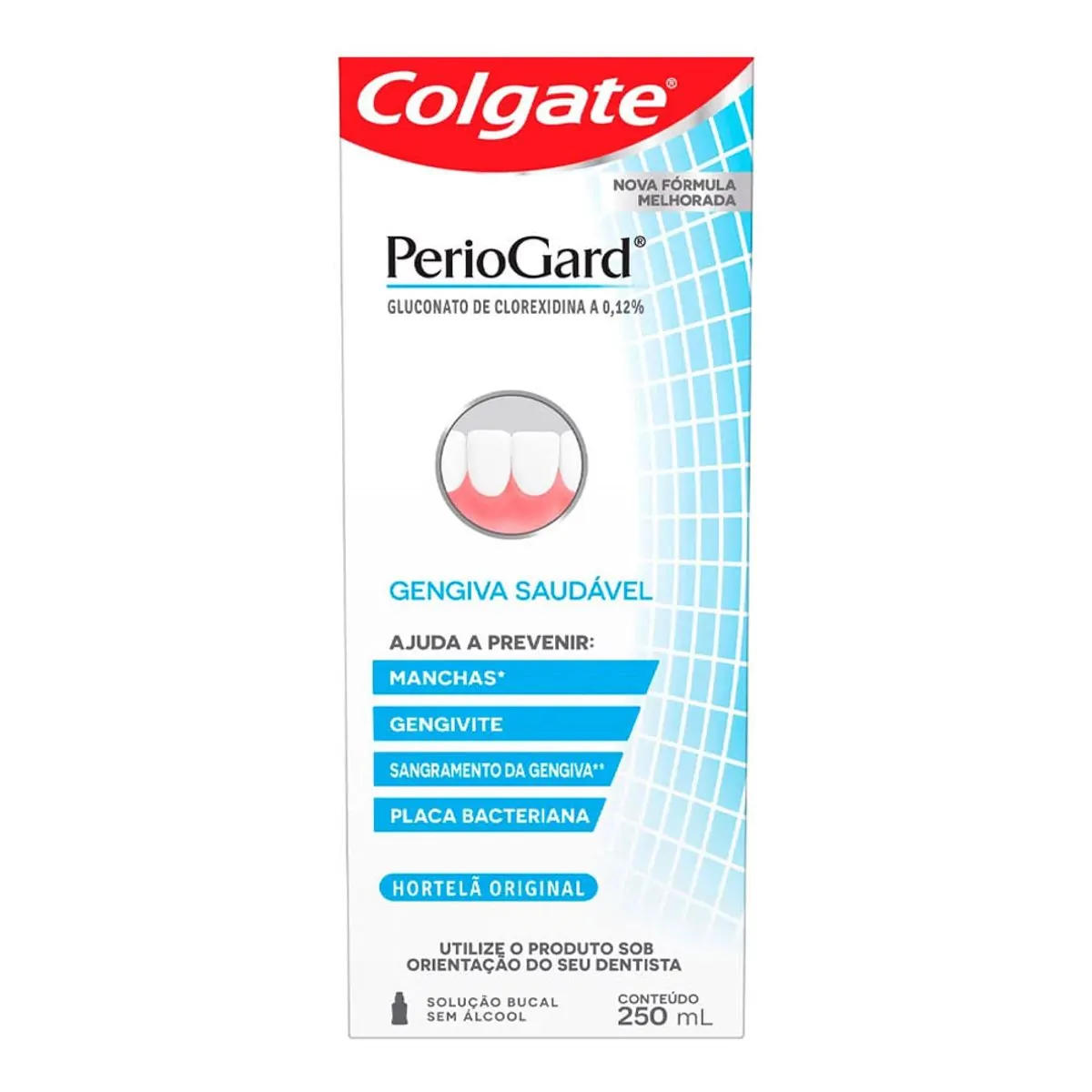 Enxaguante Bucal Colgate PerioGard Menta Original Sem Álcool 250ml