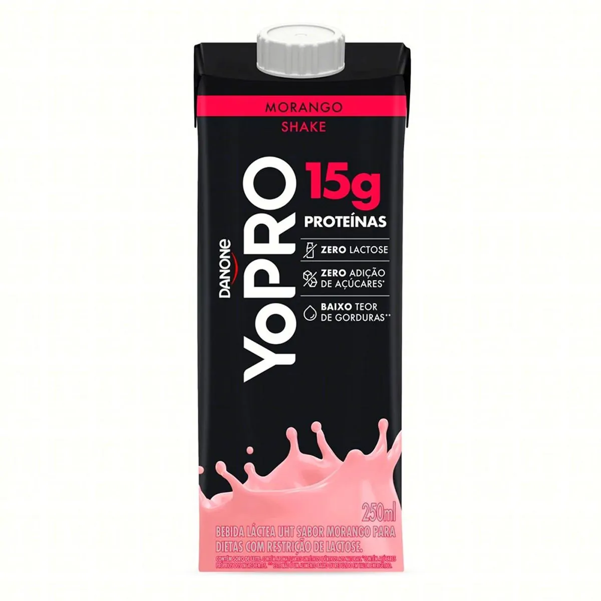 Bebida Láctea UHT YoPRO Morango Shake 15g de proteínas  250ml