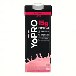 Bebida Láctea UHT YoPRO Morango Shake 15g de proteínas  250ml