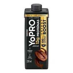 Bebida Láctea UHT Energy Boost YoPRO Café Expresso 15g de proteínas 250ml
