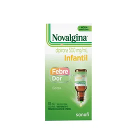Analgésico e Antitérmico Novalgina 500mg/ml Dipirona 10ml Gotas