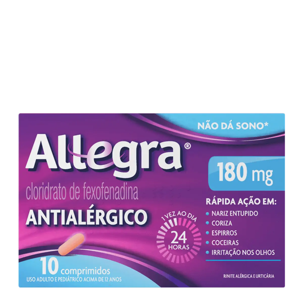 Antialérgico Allegra 180mg 10 Comprimidos Revestidos