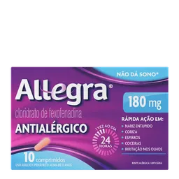 Antialérgico Allegra 180mg 10 Comprimidos Revestidos