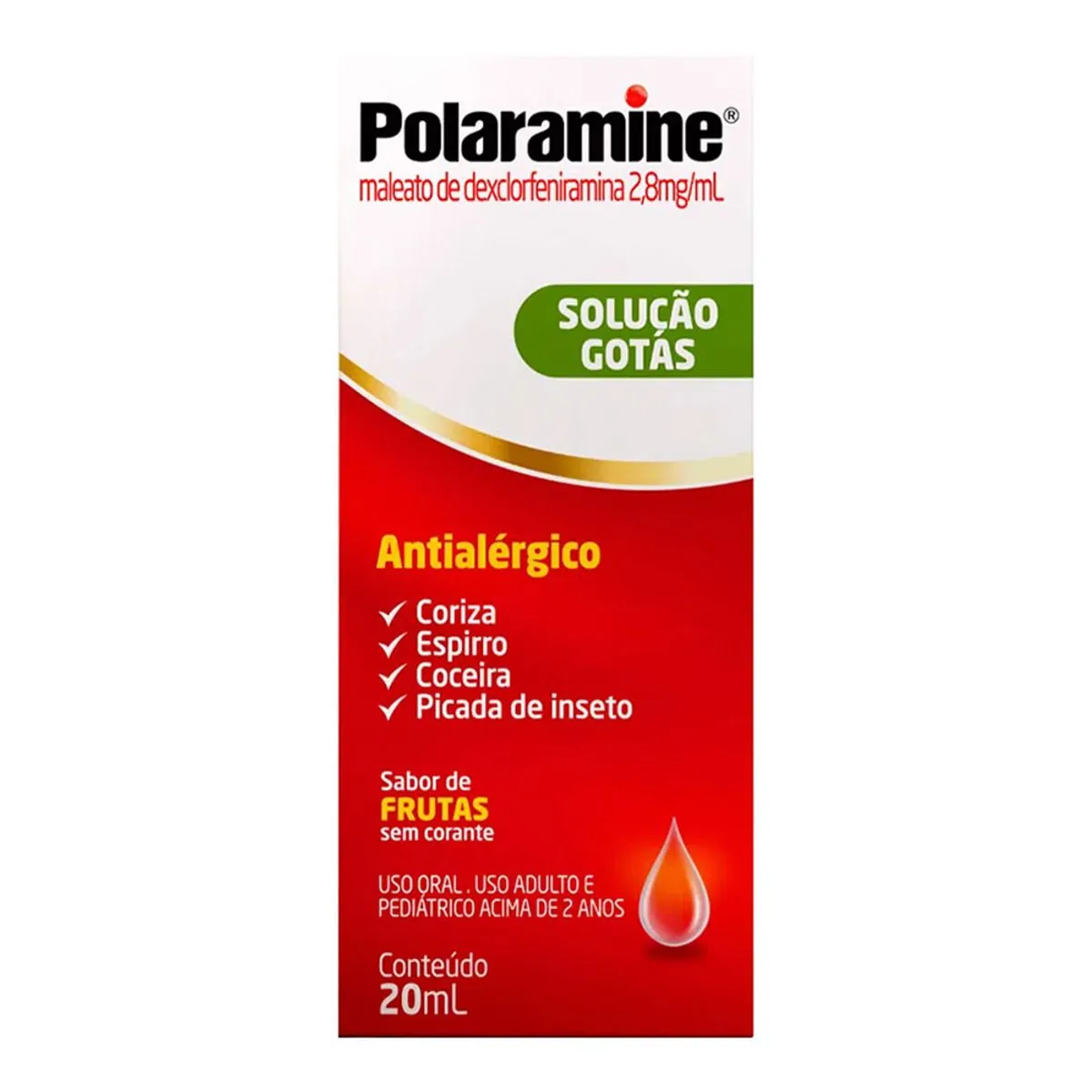 Antialérgico Polaramine 2,8mg/ml 20ml Gotas