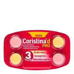 Coristina D Pro 400mg + 4mg + 4mg Hypera 4 Comprimidos