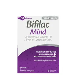 Suplemento Alimentar com Probióticos Bifilac Mind 30 Cápsulas