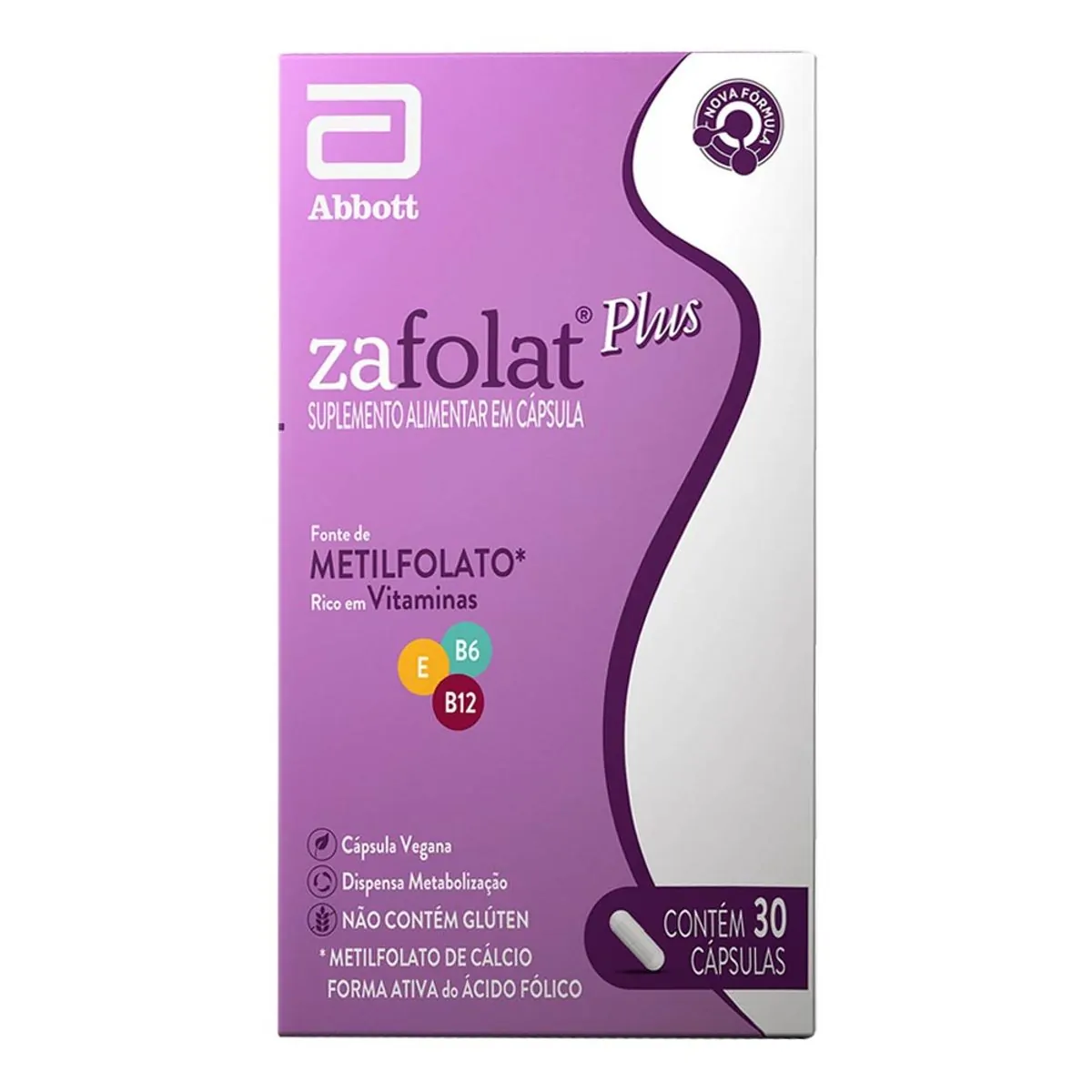 Suplemento Alimentar Zafolat Plus Abbott 30 Cápsulas