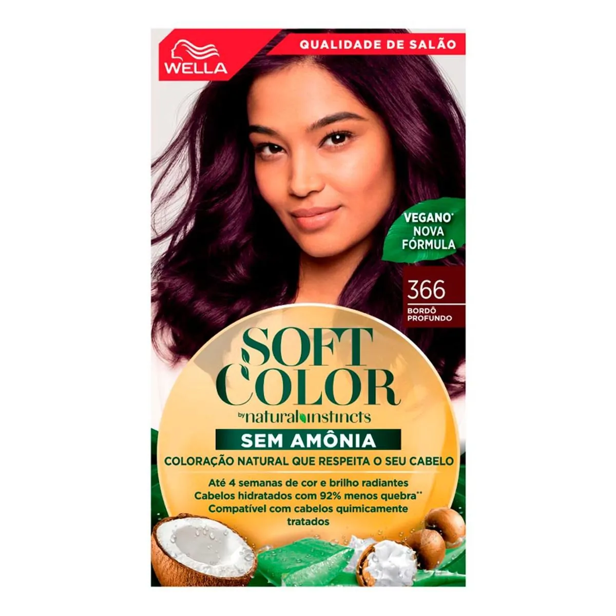 Tinta de Cabelo Wella Soft Color 366 Bordô Profundo