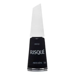 Esmalte Risqué Escuro Cremoso Preto Sépia 8ml