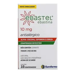 Antialérgico Ebastel 10mg 10 Comprimidos