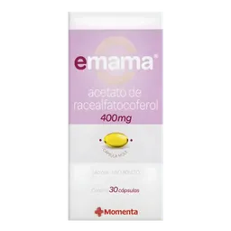 Vitamina E Emama 400mg Momenta 30 Cápsulas