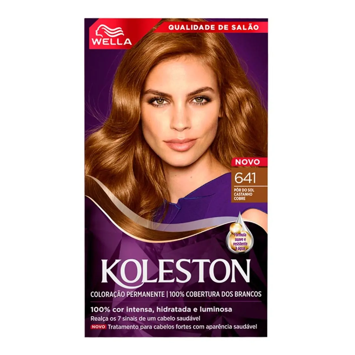 Tinta de Cabelo Wella Koleston 641 Pôr do Sol Castanho Cobre