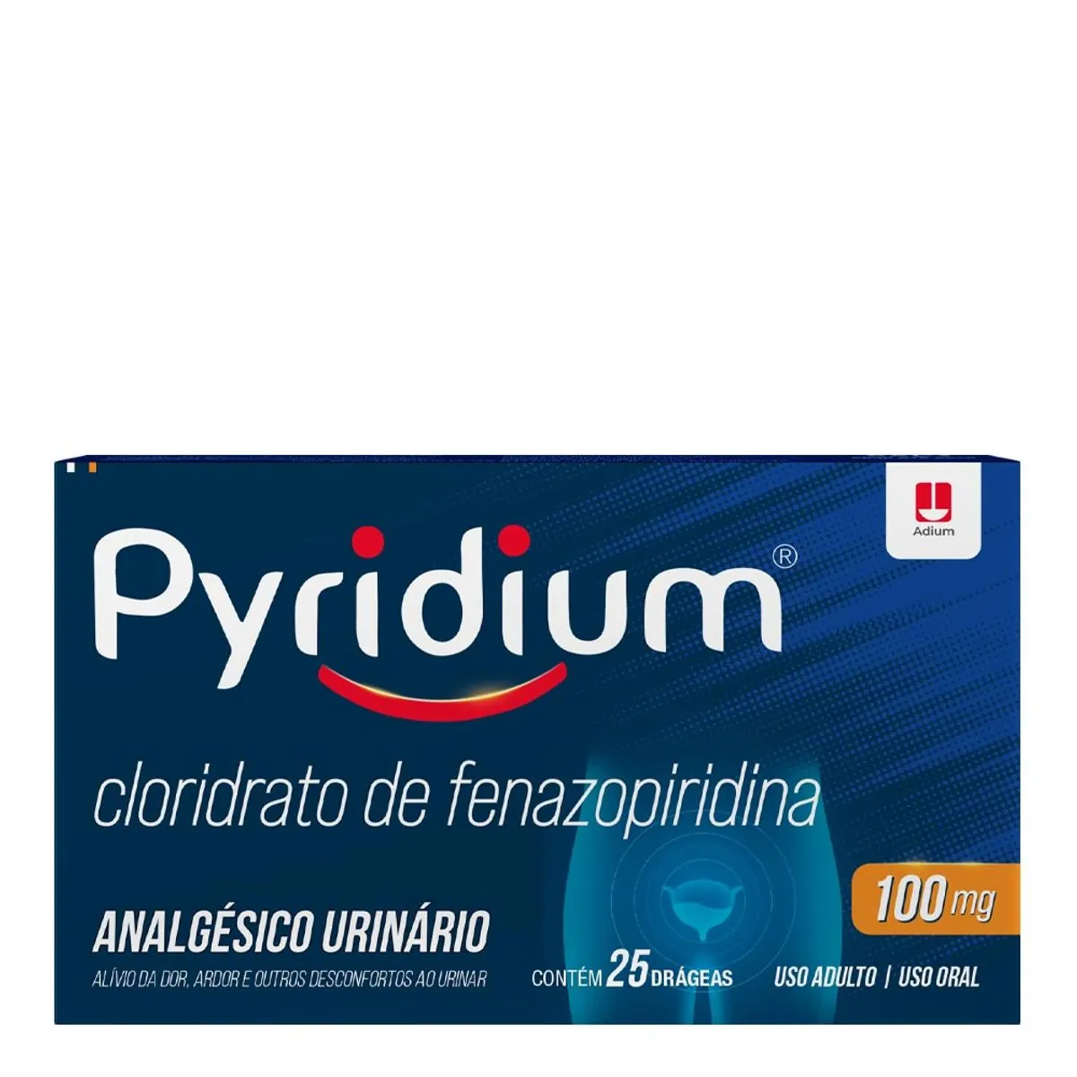 Analgésico Pyridium 100mg 25 Drágeas