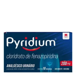 Analgésico Pyridium 200mg 18 Drágeas