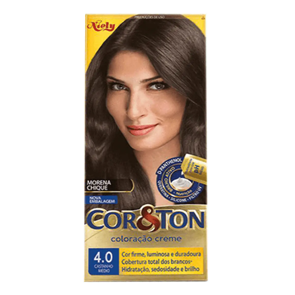 Tinta de Cabelo Niely Cor&Ton 4.0 Castanho Médio
