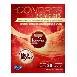 Suplemento Alimentar Colágeno Condres Long Bio Cúrcuma 30 Cápsulas