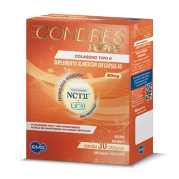 Suplemento Alimentar Condres Force Colágeno Tipo 2 80mg 30 Cápsulas