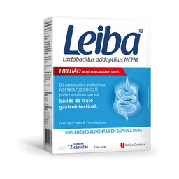 Leiba 200ml União Química 12 Cápsulas Gelatinosas Dura