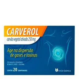 Antigases e Antitóxico Carverol 250mg 20 Comprimidos