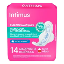 Absorvente Intimus® Tecnologia Antibacteriana C/Abas 14 Unidades