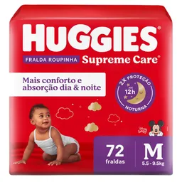 Fralda Huggies Supreme Care Roupinha M 72 Unidades