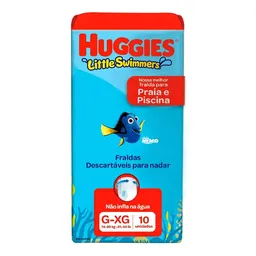 Fralda Huggies Little Swimmers Praia e Piscina Tamanho G/XG 10 Unidades