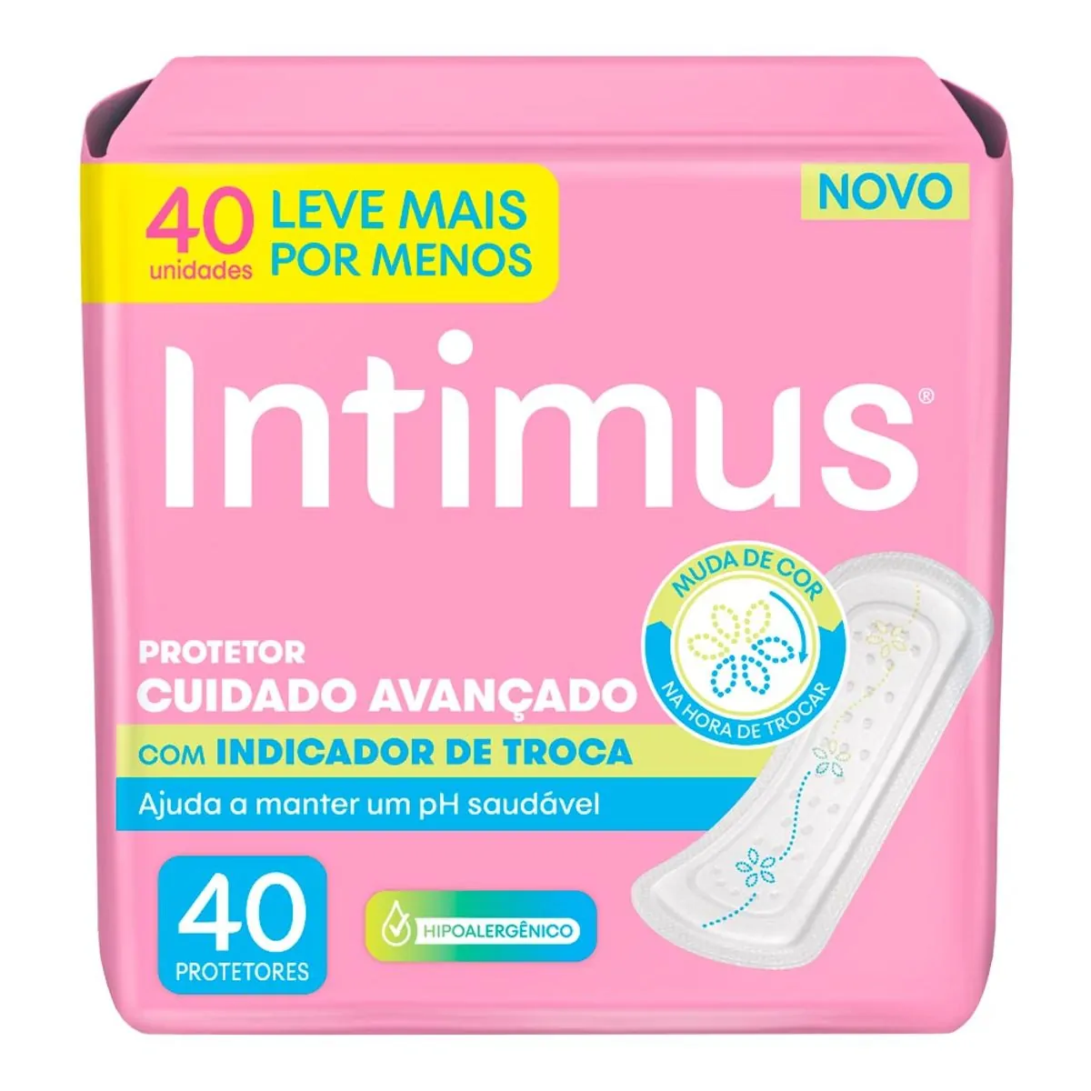 Absorvente Protetor Diário Intimus® com indicador de troca 40 Unidades