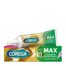 Fixador de Prótese Ultra Corega Creme Max Fixação + Refrescância Sabor Menta 40g