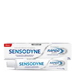Pasta de Dente Sensodyne Branqueador Rápido Alivio & Proteção 90g - Pasta de Dente Sensodyne Rápido 