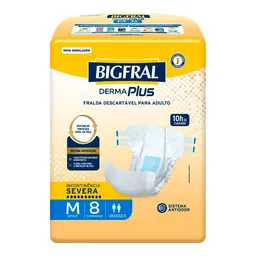 Fralda Geriátrica Bigfral Dermaplus M 8 Unidades