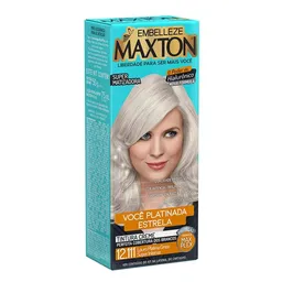 Coloração 12.111 Louro Platina Cinza Super Intenso Maxton