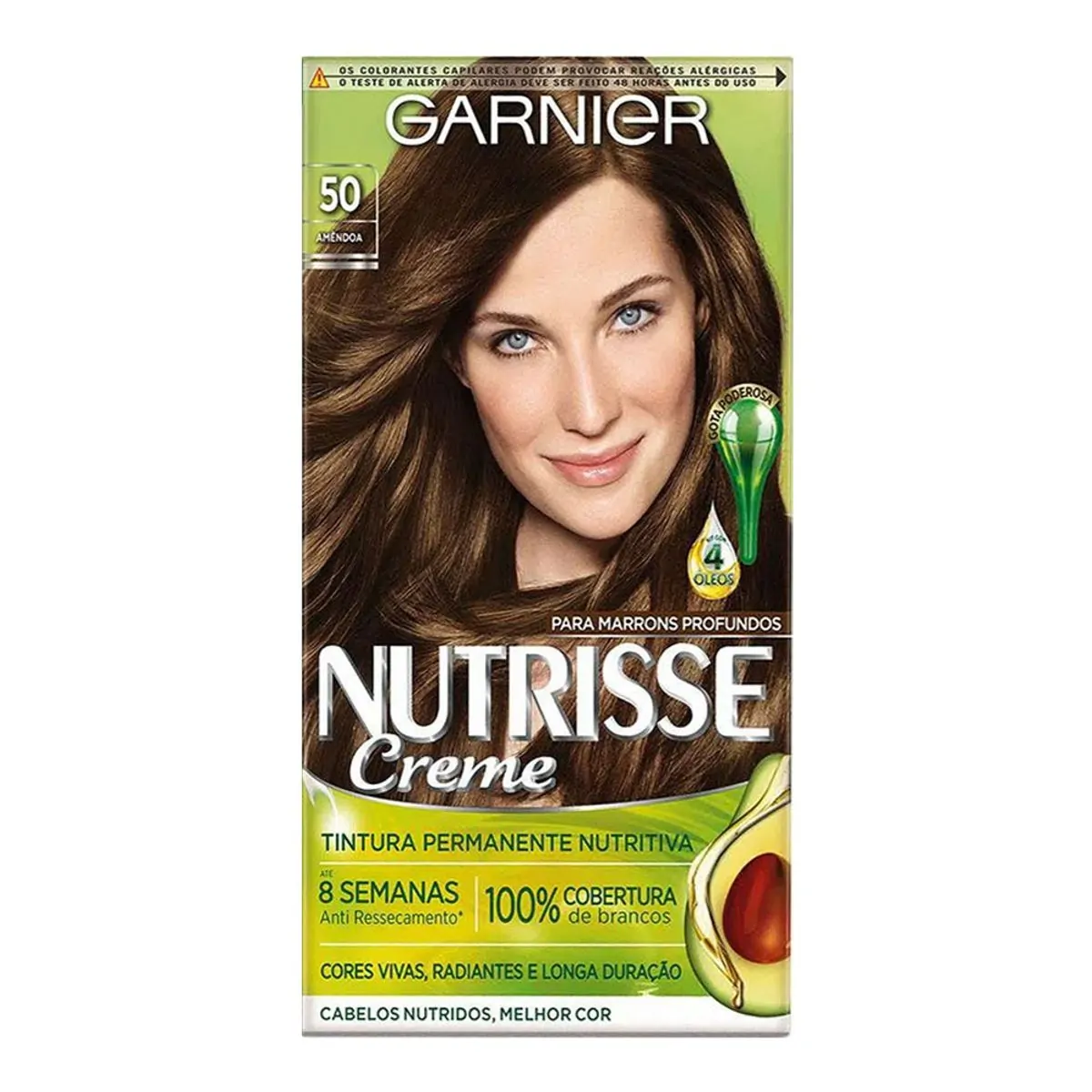 Tinta de Cabelo Garnier Nutrisse Creme 50 Amêndoa