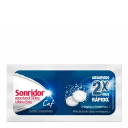 Analgésico e Antitérmico Sonridor Caf 500mg + 65mg 2 Comprimidos Efervescentes