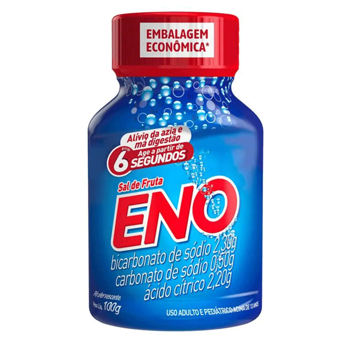 Antiácido Sal de Fruta Eno 2,3g + 0,5g + 2,20g 100g