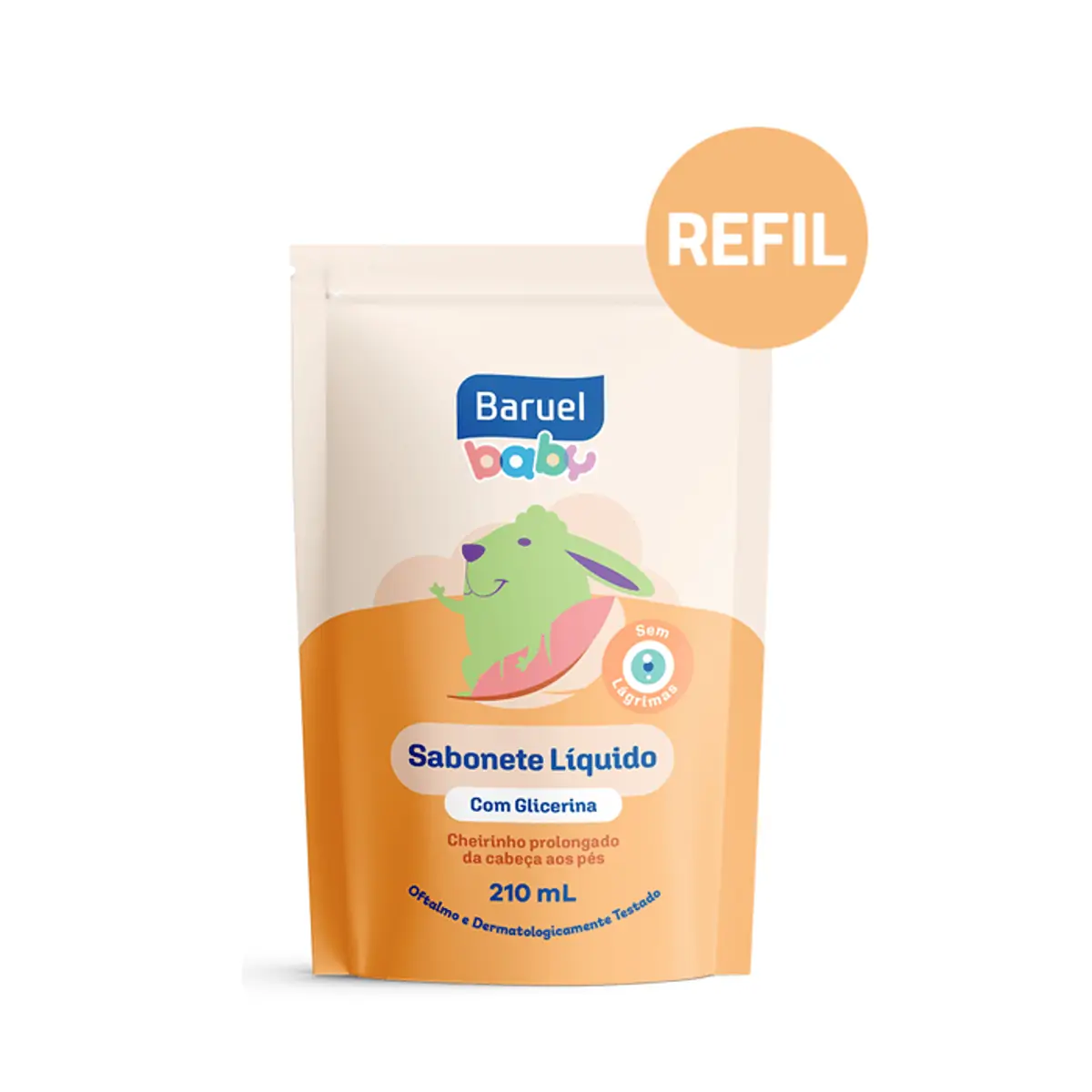 Sabonete Líquido Infantil Baruel Baby Glicerina Da Cabeça Aos Pés Refil 210ml