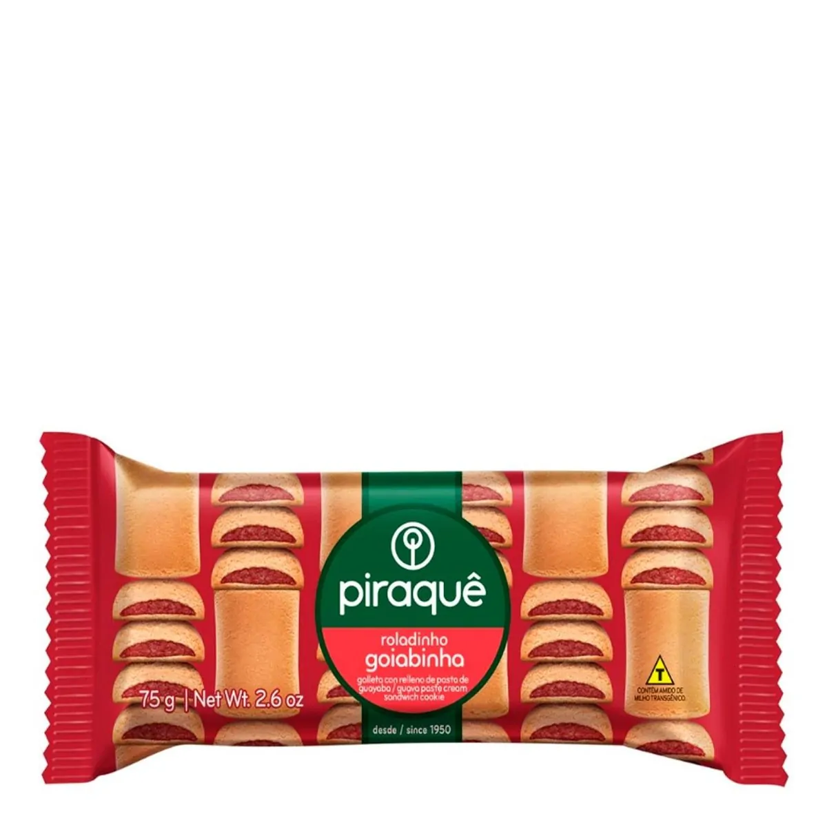 Biscoito Piraquê Roladinho Goiabinha 75g
